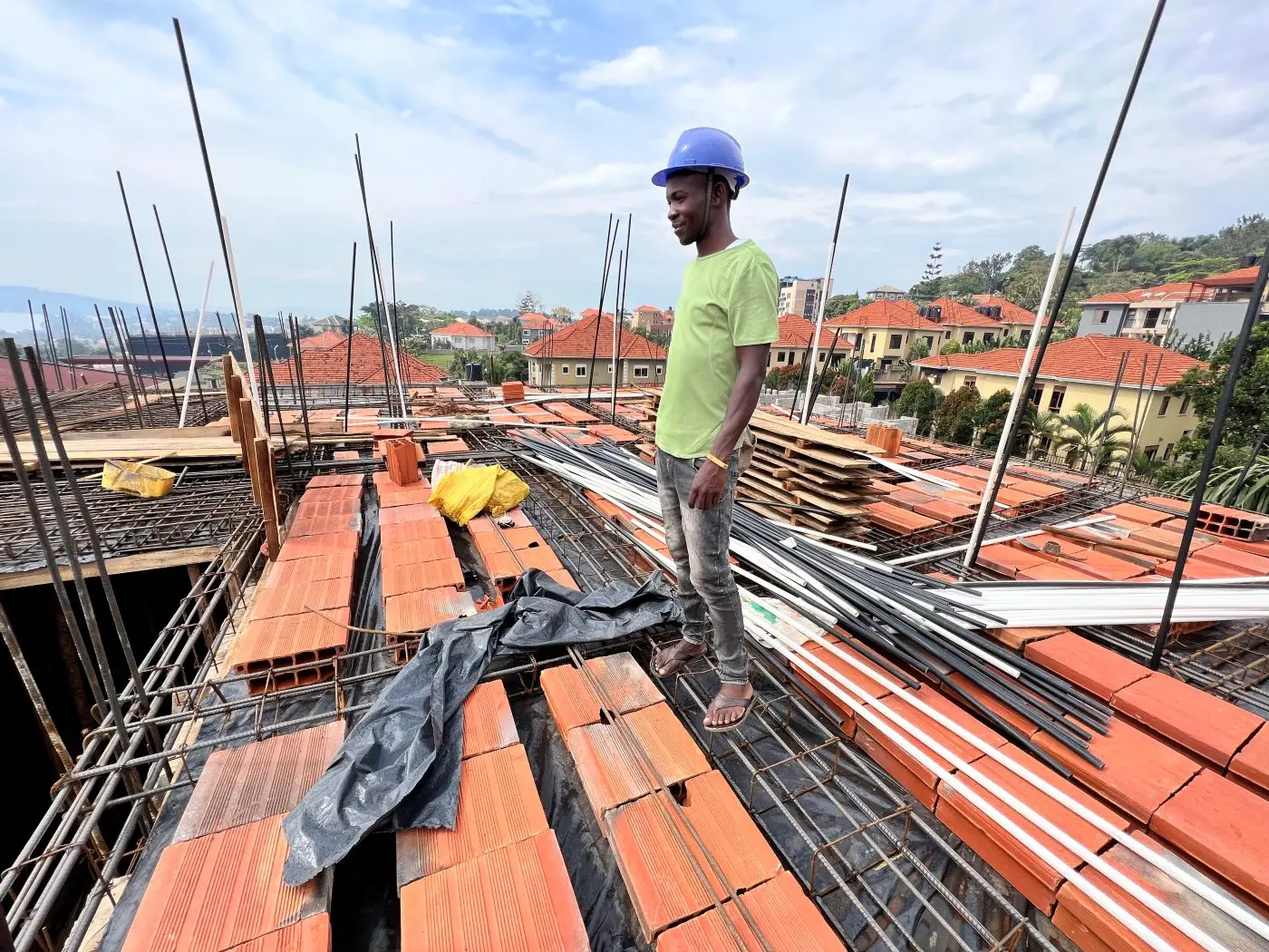Roof trusses, Two-storey residence, Buziga-Munyonyo, Kampala