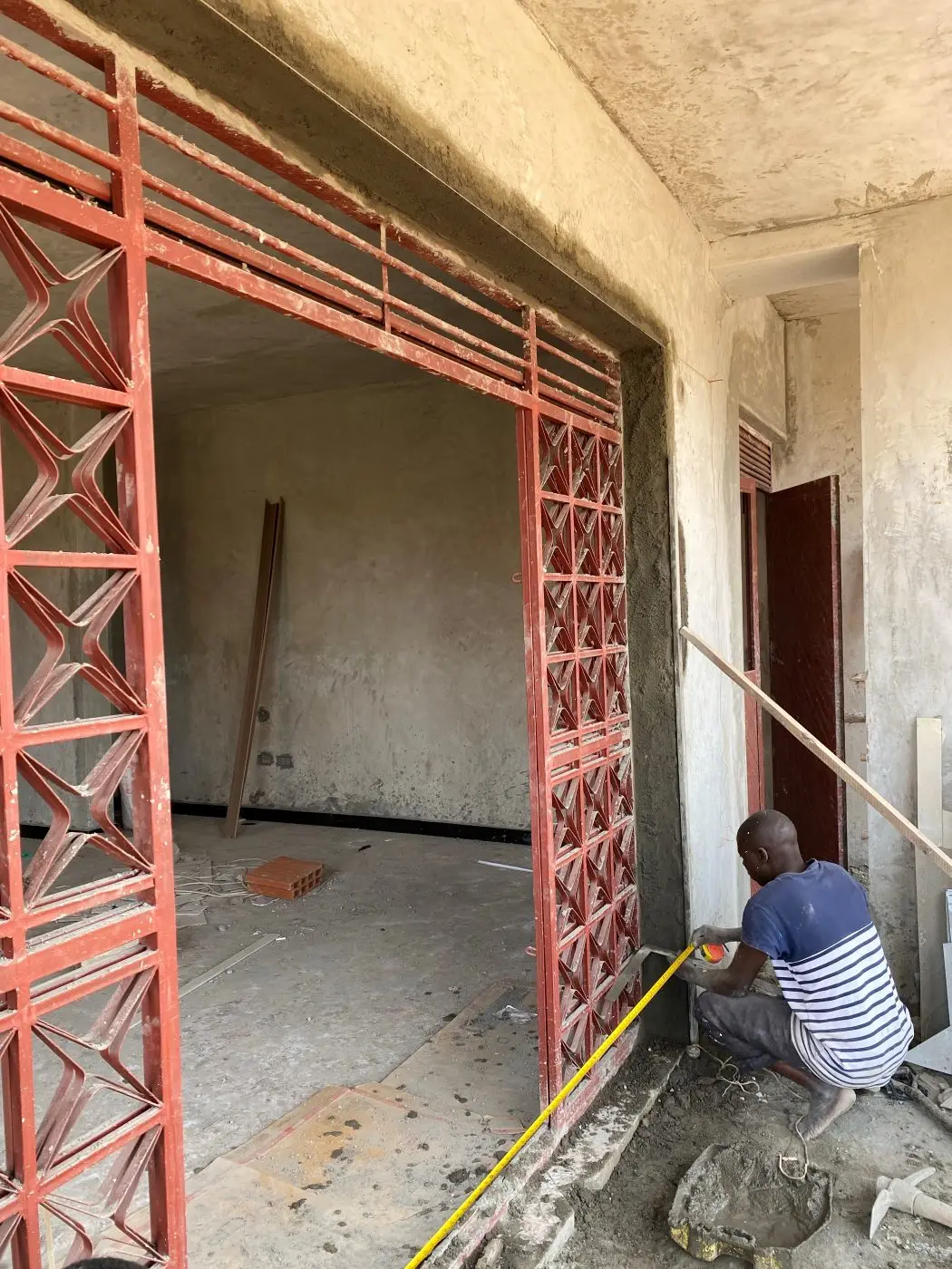 Security door installation, Two-storey residence, Buziga-Munyonyo, Kampala