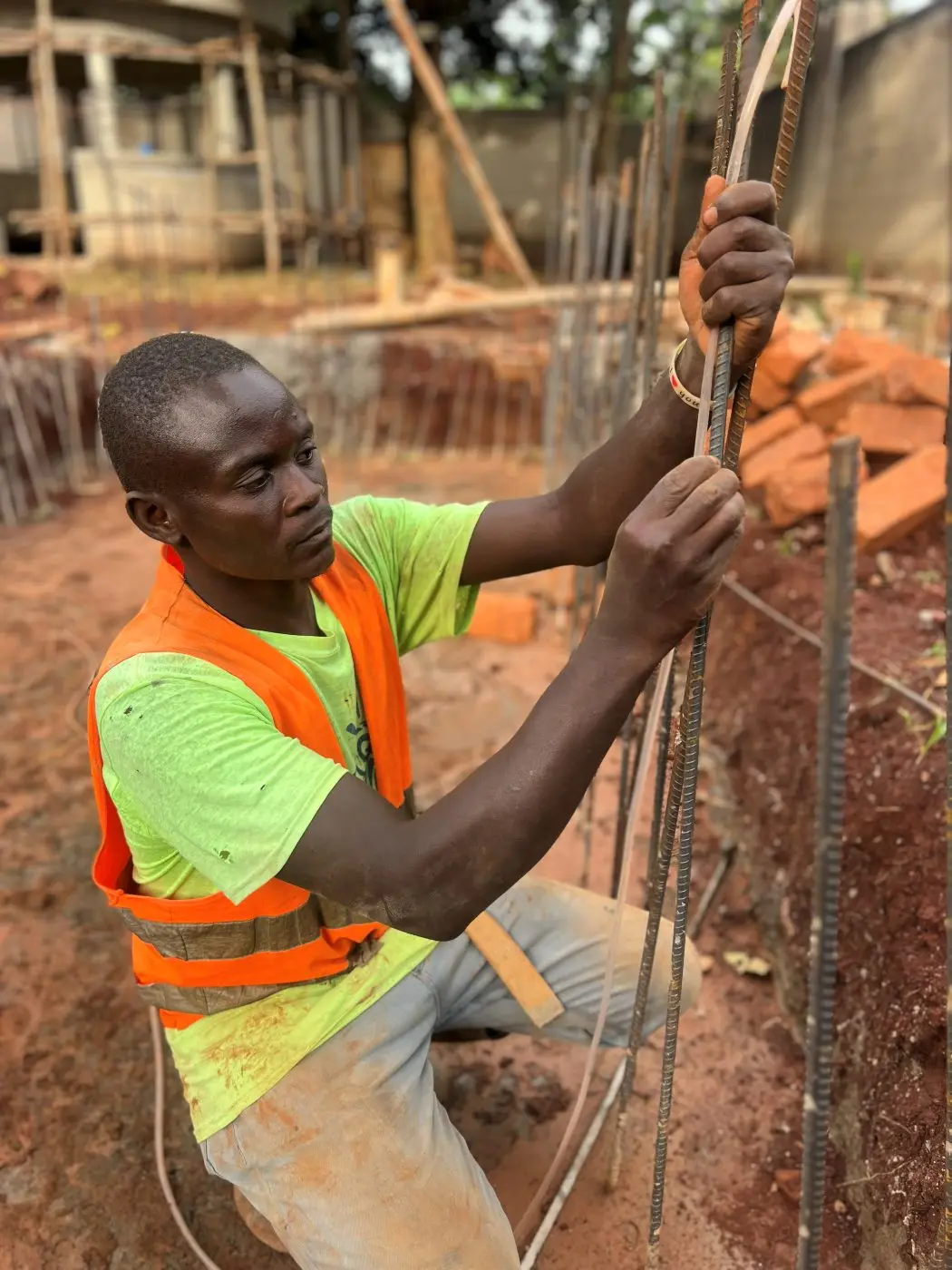 Steel fixing, Home remodel, fountain and landscaping, Jinja